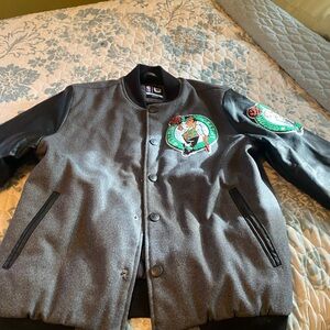 Gray and Black Varsity Jacket